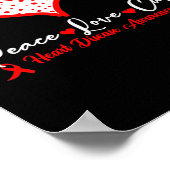 ラブキュアハート病認識度赤いハートリボン ポスター (角)