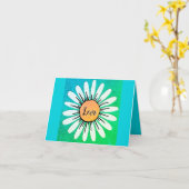 ラブキュートデイジーフラワーバレンタイン カード (黄色い花)