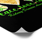 ラブキュールグリーンリボン腎臓病認識度1 ポスター (角)