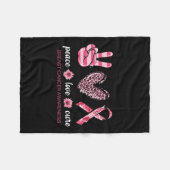 ラブキュールピンクリボン乳がん認識度2 フリースブランケット (正面(横))