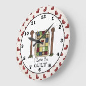 ラブキルティング漫画の壁時計 ラージ壁時計 (傾斜)