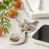 ラブキーチェーンのハリネズミ キーホルダー (側面)