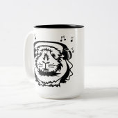 ラブギニア豚ミュージックカップ ツートーンマグカップ (正面左)