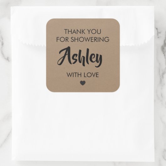 ラブギフトタグで彼女を紹介してくれてありがとう。 スクエアシール (バッグ)