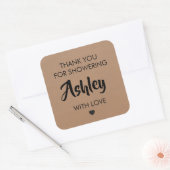 ラブギフトタグで彼女を紹介してくれてありがとう。 スクエアシール (封筒)