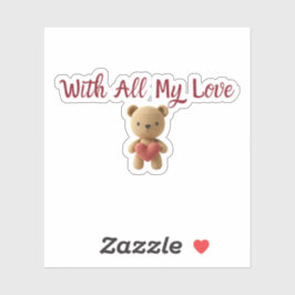 ラブギフト包装にぴったりな「With All My Love Sticker」| かわいいギフト包装 シール