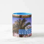 ラブギリシャのモノグラムパームツリーサマーマグカップ マグカップ (中央)