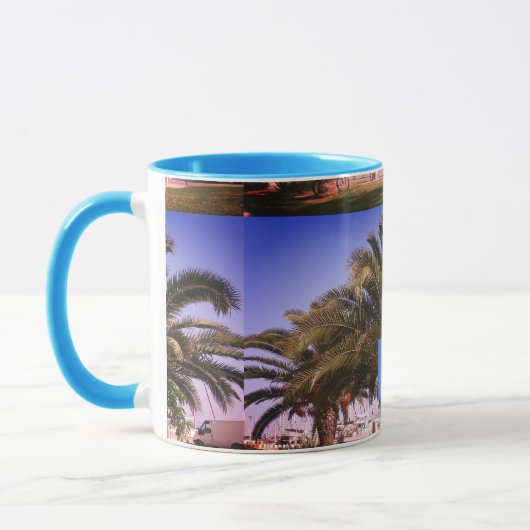 ラブギリシャのモノグラムパームツリーサマーマグカップ マグカップ (左)