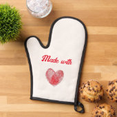 ラブクッキーで作られる 鍋つかみ (トップダウン)