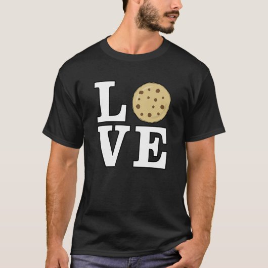 ラブクッキー – おもしろい Tシャツ (正面)