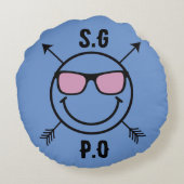 ラブクッション 初恋人 カップル 円形クッション (裏面)