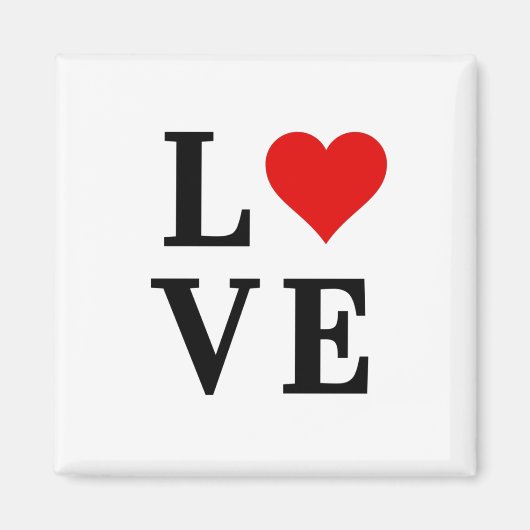 ラブクラシックハートシンプルエレガント マグネット (正面)