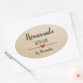 ラブクラフトで手作りパーソナライズされた 楕円形シール (封筒)