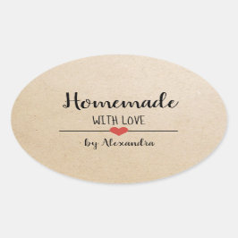 ラブクラフトで手作りパーソナライズされた 楕円形シール