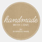 ラブクラフトで手作り紙ルックラベル ラウンドシール (正面)