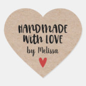 ラブクラフトで手作素朴り ハートシール (正面)