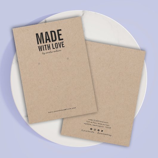 ラブクラフトイヤリングディスプレイカードで作られる