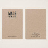 ラブクラフトイヤリングディスプレイカードで作られる (正面&裏面)