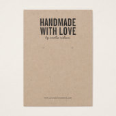 ラブクラフトイヤリングディスプレイカード付き手作り (正面)