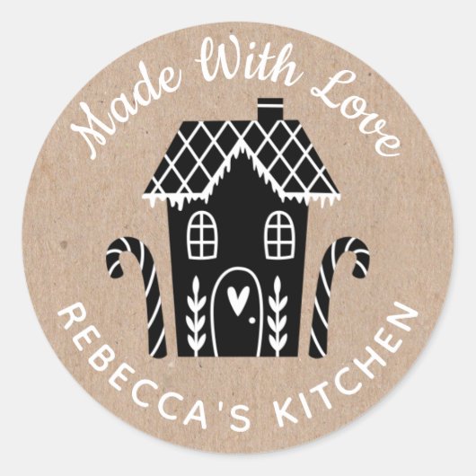 ラブクラフトクリスマスで作られる ラウンドシール (正面)