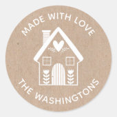 ラブクラフトクリスマスハウスステッカーで作る ラウンドシール (正面)