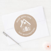 ラブクラフトクリスマスハウスステッカーで作る ラウンドシール (封筒)