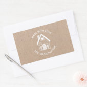 ラブクラフトクリスマスハウスステッカーで作る 長方形シール (封筒)