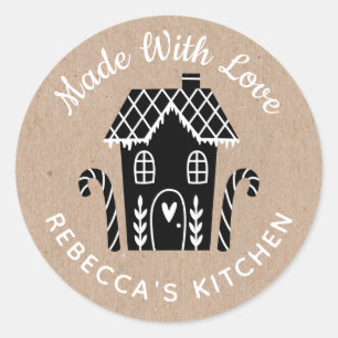 ラブクラフトクリスマスラウンドクラシックスティック製 ラウンドシール