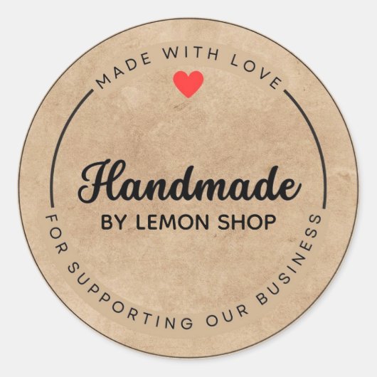 ラブクラフトサークルカスタマイズで作られる ラウンドシール (正面)