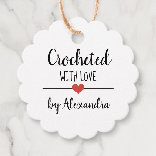 ラブクラフトスクリプトでクロシェ フェイバータグ (正面)