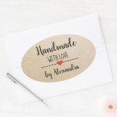 ラブクラフトスクリプトで手作りカスタムの 楕円形シール (封筒)