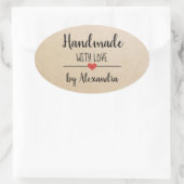 ラブクラフトスクリプトで手作りカスタムの 楕円形シール (バッグ)