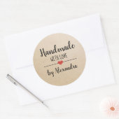 ラブクラフトスクリプトで手作りパーソナライズされた ラウンドシール (封筒)