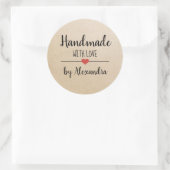 ラブクラフトスクリプトで手作りパーソナライズされた ラウンドシール (バッグ)