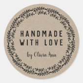 ラブクラフトステッカー付き手作パーソナライズされたり ラウンドシール (正面)