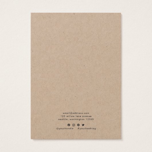 ラブクラフトネックレスディスプレイカードで作られたハート (裏面)