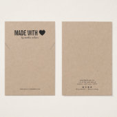 ラブクラフトネックレスディスプレイカードで作られたハート (正面&裏面)