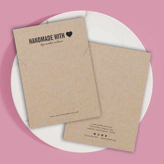 ラブクラフトネックレスディスプレイカードで手作り