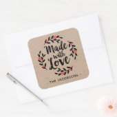 ラブクラフトパーソナライズされたスクエアのステッカーで作られた スクエアシール (封筒)