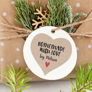 ラブクラフト付き手作りパーソナライズされた ハートシール