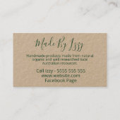 ラブクラフト春開花 名刺 (裏面)