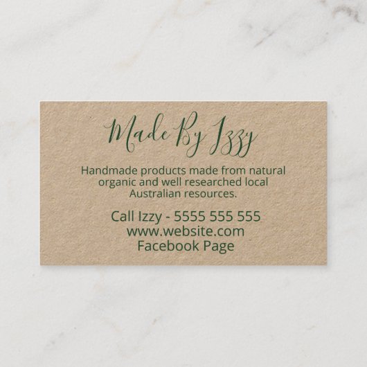 ラブクラフト春開花 名刺 (裏面)