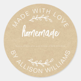 ラブクラフト紙手作り食品ジャー ラウンドシール