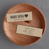 ラブクラフト素朴ソーシャルメディアで作られたハート スキニー名刺