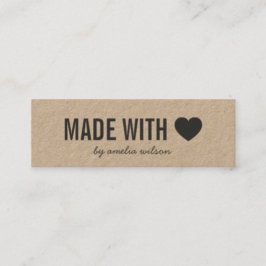 ラブクラフト素朴ソーシャルメディアで作られたハート スキニー名刺 (正面)