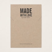 ラブクラフト素朴ネックレスディスプレイカードで作られた (正面)