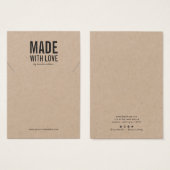 ラブクラフト素朴ネックレスディスプレイカードで作られた (正面&裏面)