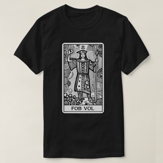 ラブクラフト風タロットカード「愚者」Tシャツ Tシャツ (デザイン正面)