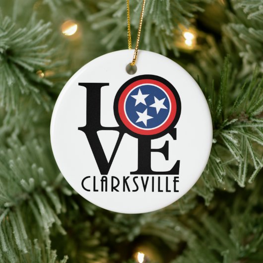 ラブクラークスビルTN セラミックオーナメント (ツリー)