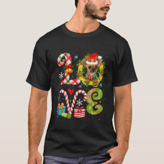 ラブクリスマスチワワSanta Hat Dog Own Tシャツ